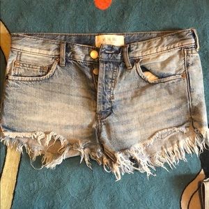 Free people denim shorts